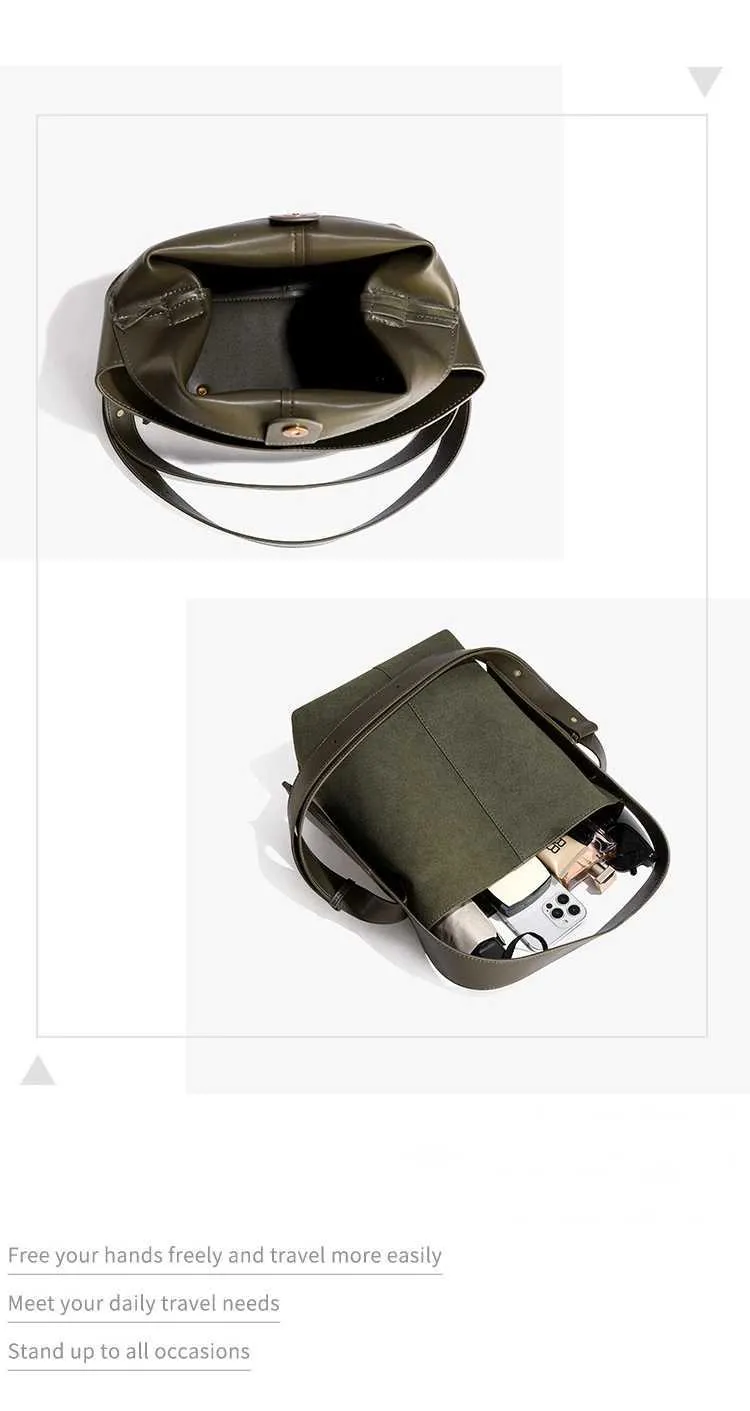 Sacs à bandoulière en cuir souple givré pour femmes élégantes et solides, grande capacité, sacs composites décontractés pour femmes C241212_voghion.com