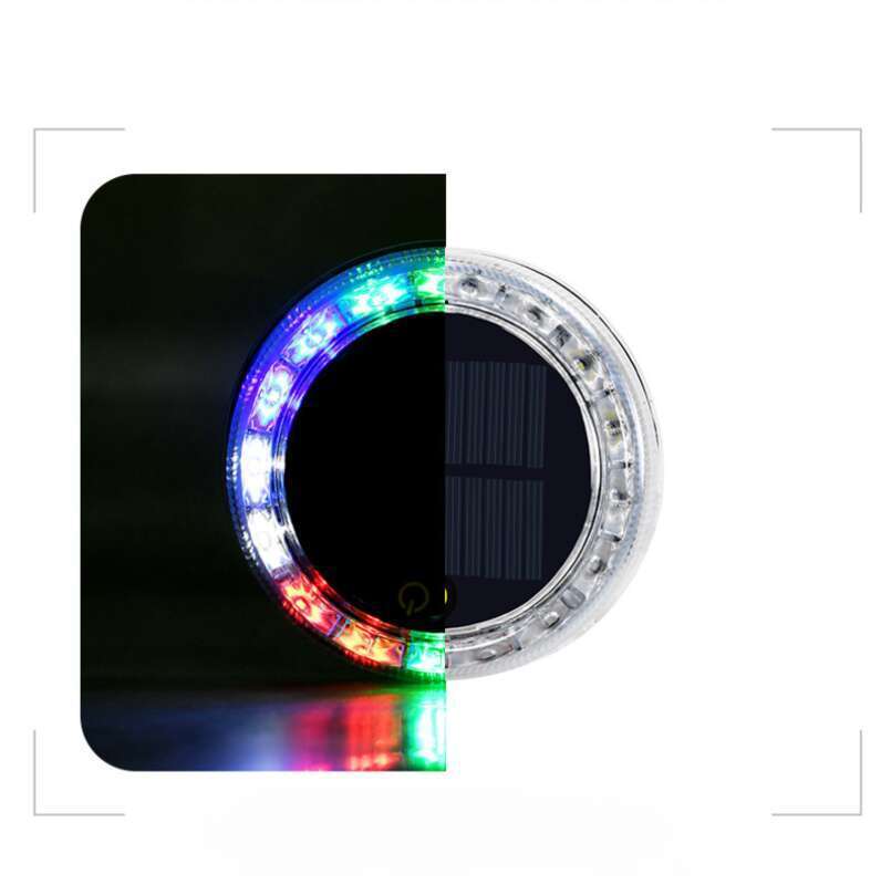 Feu d'avertissement circulaire à sept couleurs pour camion à énergie solaire, anti-collision arrière, troisième génération_voghion.com