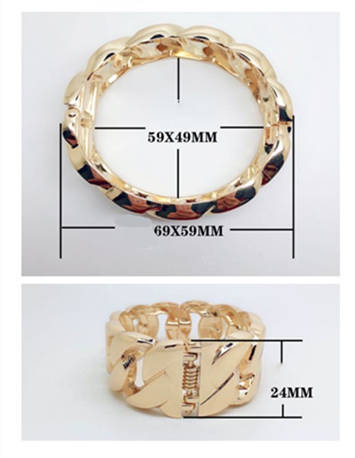 Bracciale in oro rosa da donna a catena vuota bijoux moda_voghion.com