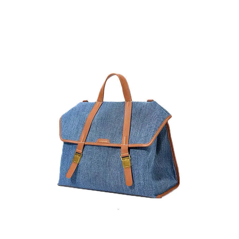 Large Denim Commuting Handbag Backpack Crossbody Bag For Women_voghion.com