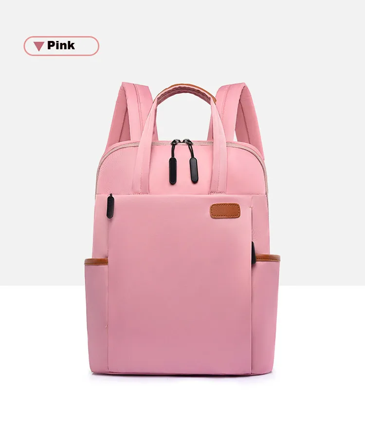 Woman Backpack Fashion Oxford College Student School Backpacks 13 14 Inch Laptop Bag Waterproof Business Travel Rucksack_voghion.com