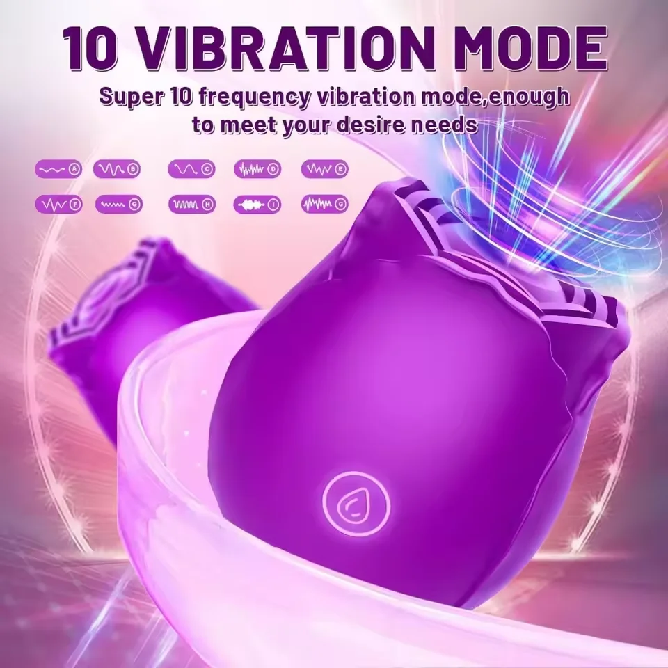 Powerful Rose Sucking Vibrator For Women Clitoris Stimulation_voghion.com