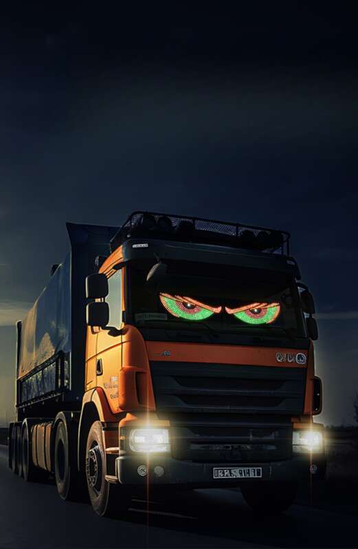 Nová samolepka na auto značky LED ďábel Dynamic Eye DIY Vodotěsná obrazovka displeje Truck Dekorativní světlo_voghion.com