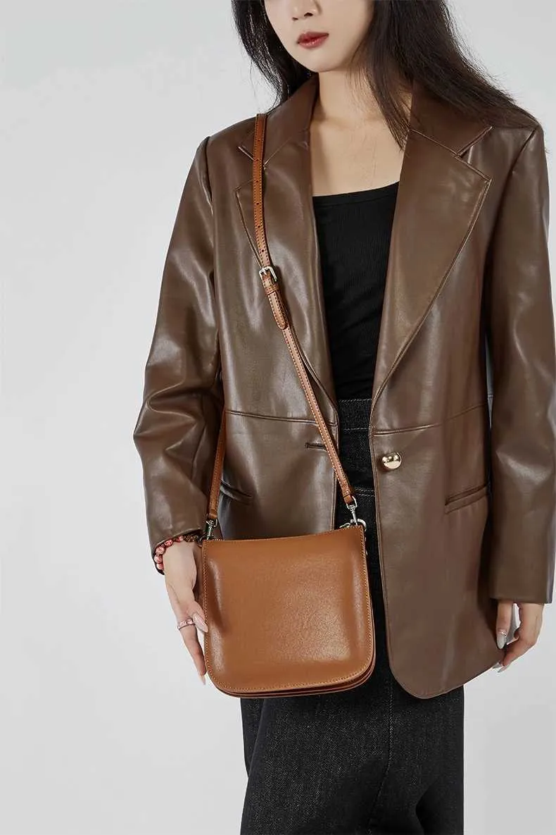 Genți mici de umăr crossbody din piele naturală Toptrends cu 3 straturi pentru femei 2025, poșete de designer Celhone pătrate_voghion.com