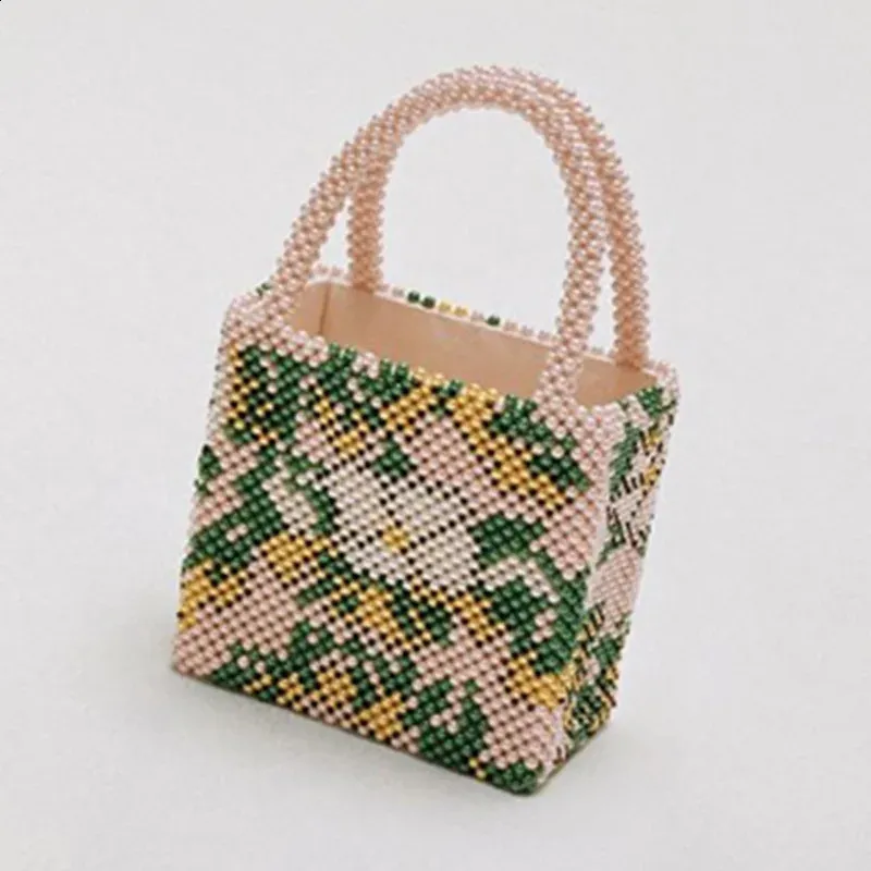 Mode Perle Acryl Vintage Handgewebte Kupplungen Perlen Abendtaschen kndpso Party Prom Hochzeit Handtasche Geldbörsen 240907_voghion.com