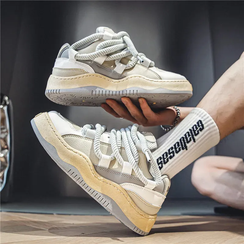 für Männer Tennis Retro Y2K Brot Hip-Hop Punk Skateboard Männliche Sneakers Paar Outdoor Sport Freizeitschuhe 240618_voghion.com