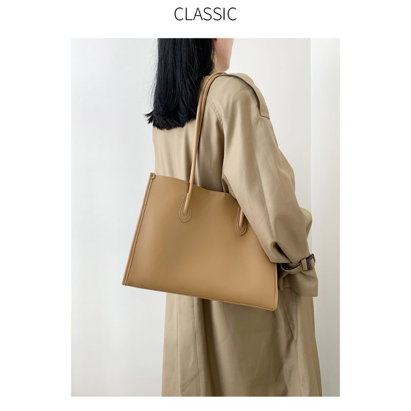 Vielseitige echte Ledertasche für Damen, Nische, hochwertige Tragetasche, große Kapazität, Umhängetasche_voghion.com