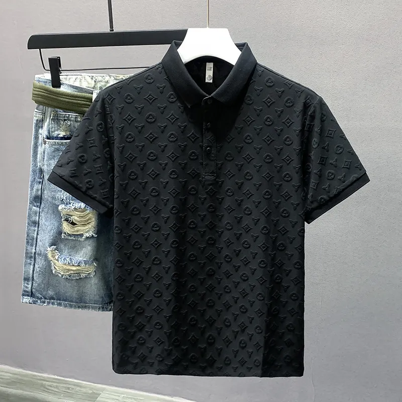 Tasarımcı polo erkek gömlekleri işlemeli kadın moda üst yüksek kaliteli iş giyim yaka detayları kısa kollu polo_voghion.com
