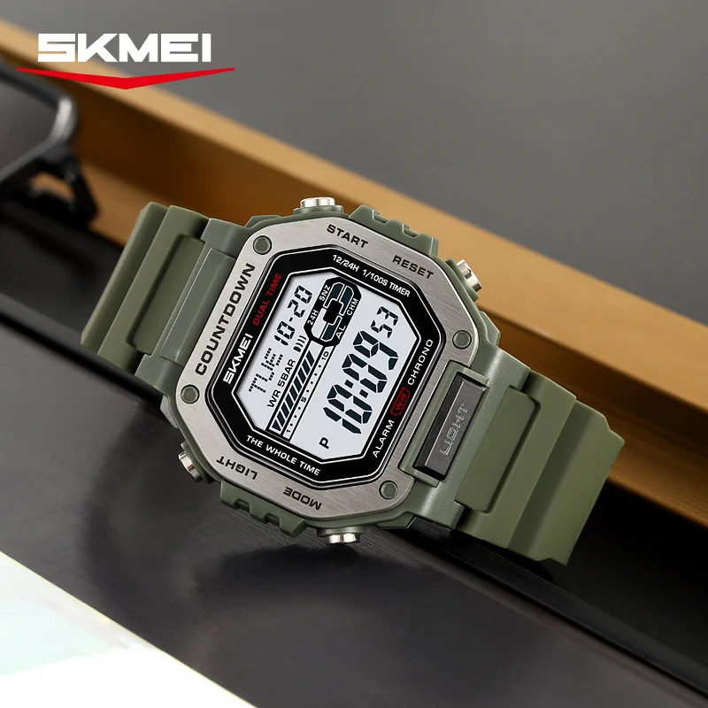Digital Countdown Sports Watch For Men Military Led Waterproof_voghion.com