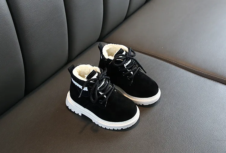 Plüsch Kinder Winter Schnee Baumwolle Stoff Kinder Schuhe Cutefeet Baby Kleinkind Jungen Mädchen Warme Stiefel Größen 21-30_voghion.com