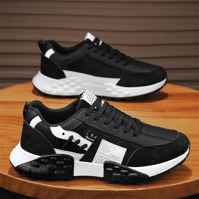 Men's Sports Shoes:Fashion Design 2024 New Style Versatile Anti-slip Running Shoes Increase Height_voghion.com