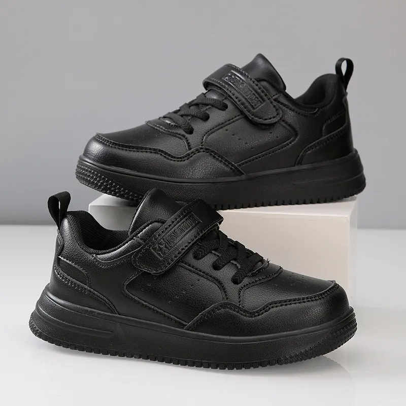 All White Leather Youth Shoes Fashion Kids Children Student Tennis Running Sneakers Happysteps Sport Trainers For Boys_voghion.com