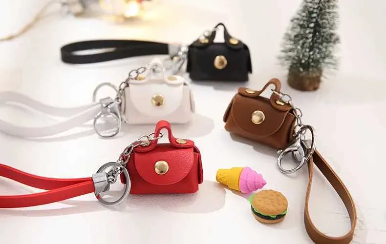 Süße Mini-Geldbörsen Mädchen kleine Kopfhörer-Box weiches Leder Haushälterin Schlüsselanhänger Brieftasche Beutel Frauen Taschen tragbar_voghion.com