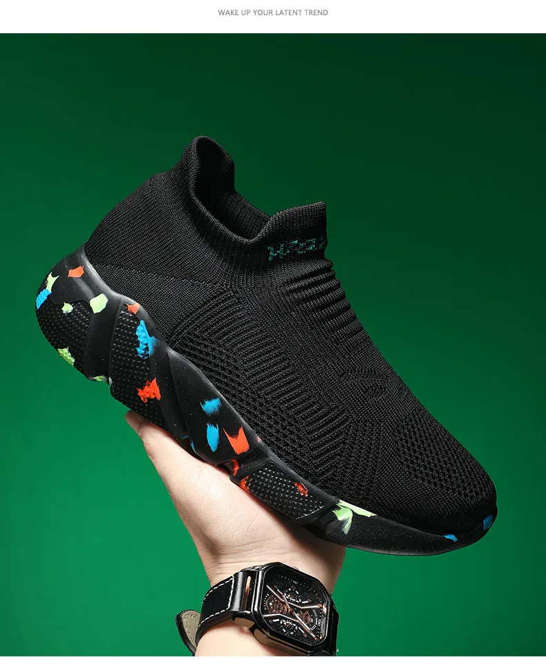 Lightweight Breathable Mesh Fabric Comfortable And Versatile Thick Soled Sports Outdoor Casual Shoes For Couples_voghion.com