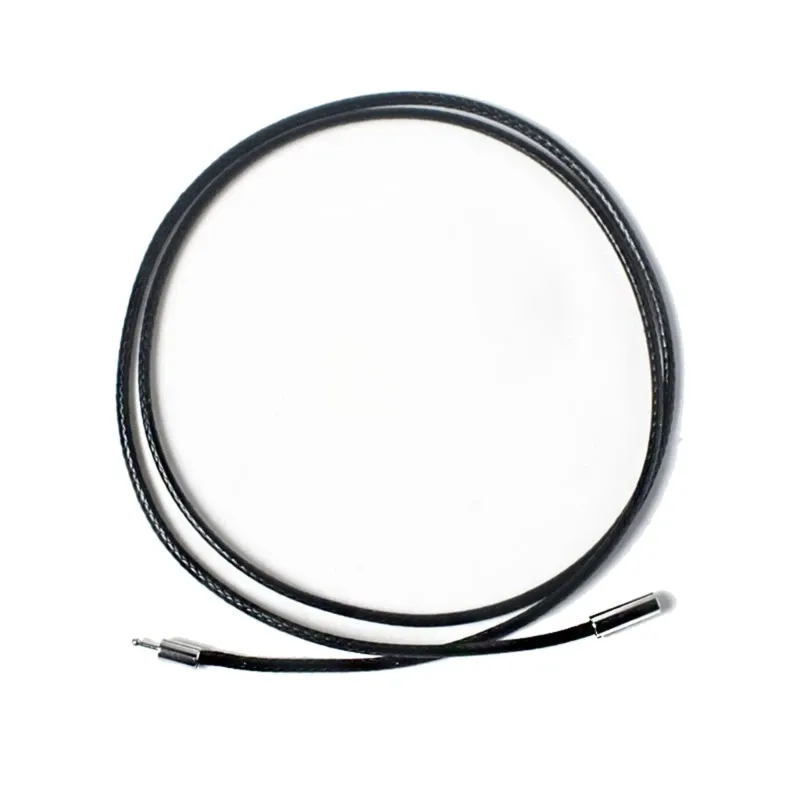 Correntes Impermeáveis Couro Trançado Colar Corda de Cera Pingente Cordão Cordão Com Fecho Seguro Macio Confortável_voghion.com