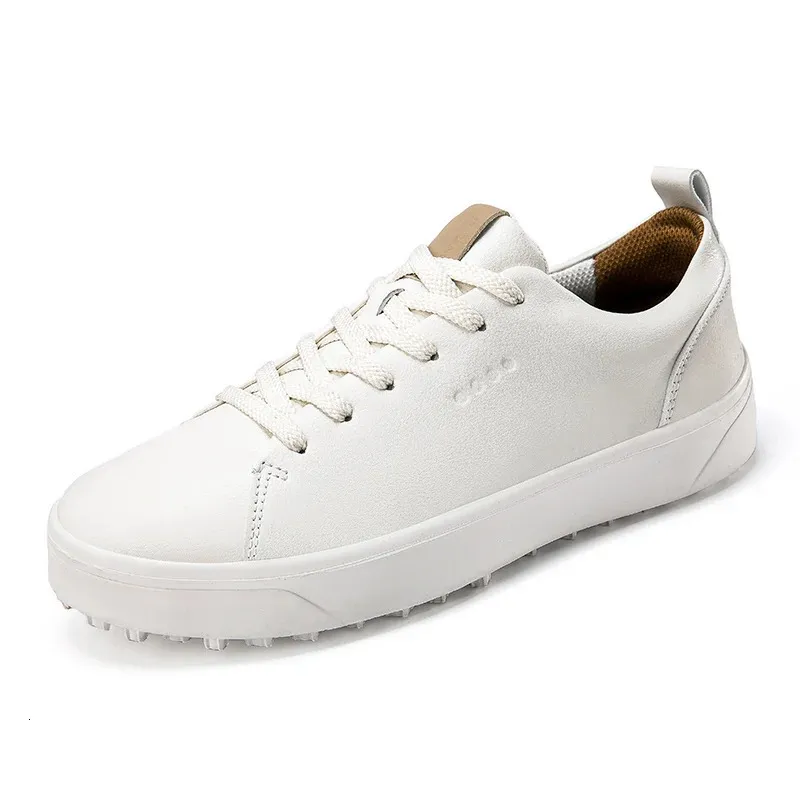 Professionelle Golfschuhe Herren Damen Outdoor Leder Sneakers für männliche und weibliche Golfer Schwarz Braun Mode Weich 241213_voghion.com