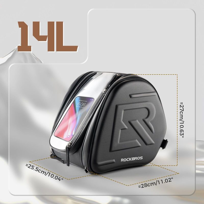 ROCKBROS Front Motorcycle 14L With EVA Tank Cell Phone Bag_voghion.com