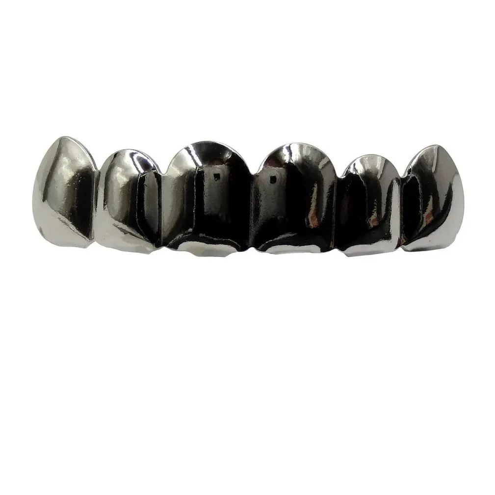 Grillz, Hip Hop Dental Zähne Grillz Männer Frauen Gold Grills Set Modeschmuck Hohe Qualität Acht 8 Top Zahn Sechs 6 Bott_voghion.com
