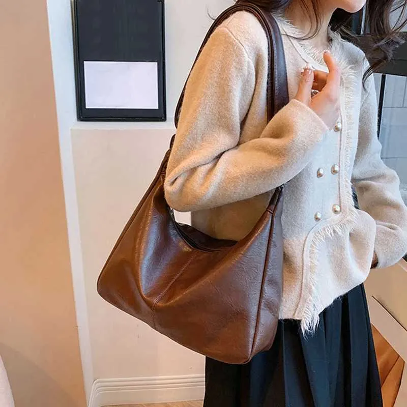 Retro Damen Umhängetasche, Große Handtasche Für Freizeit & Alltag_voghion.com
