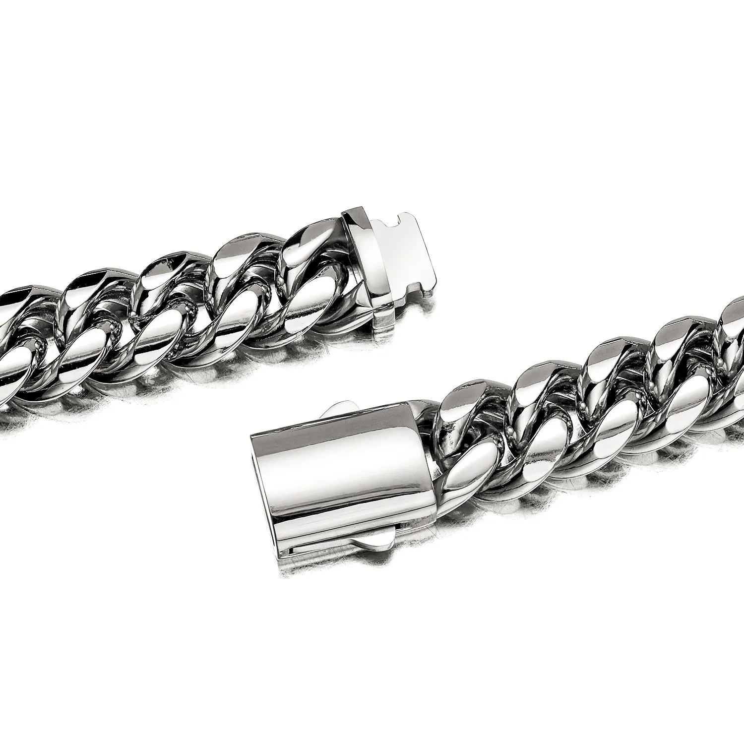 Set collana e bracciale a catena miami cuban placcato oro_voghion.com