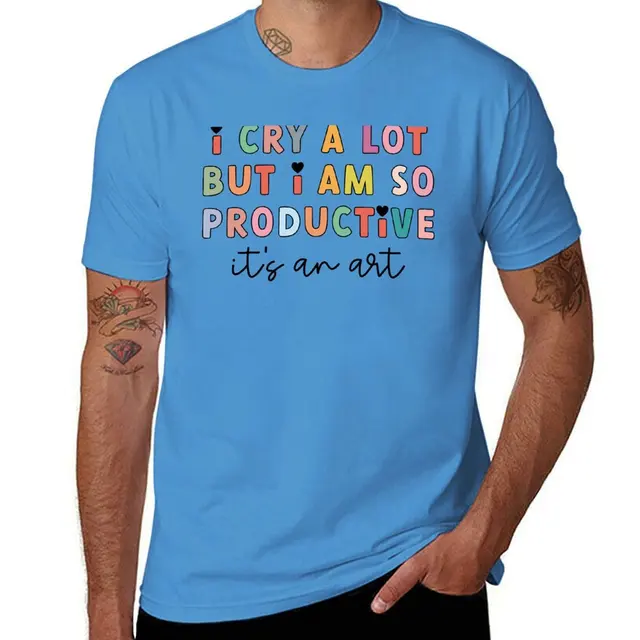 Cry A Lot But I Am So Productive TS TTPD T-Shirt anime Aesthetic clothing blan mens graphic t-shirts hip hop_voghion.com