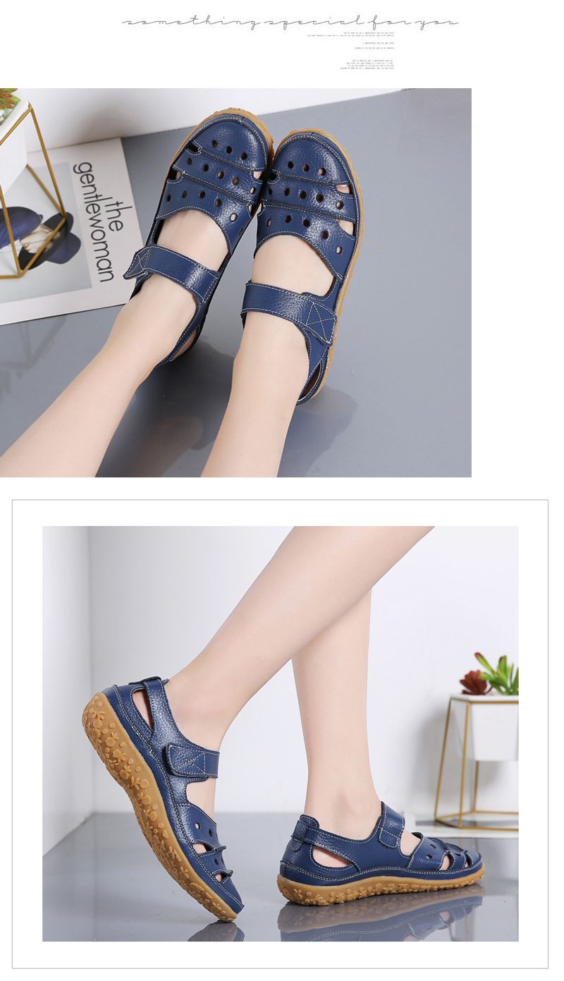 Lefu Summer New Sandals Hollow Hole Mom's Γυναικεία Μονά Παπούτσια_voghion.com