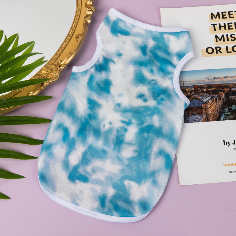 Haustierkleidung Teddy Golden Retriever Cartoon Weste für kleine mittelgroße Hunde und Katzen Sommeroutfit Hundekleidung_voghion.com