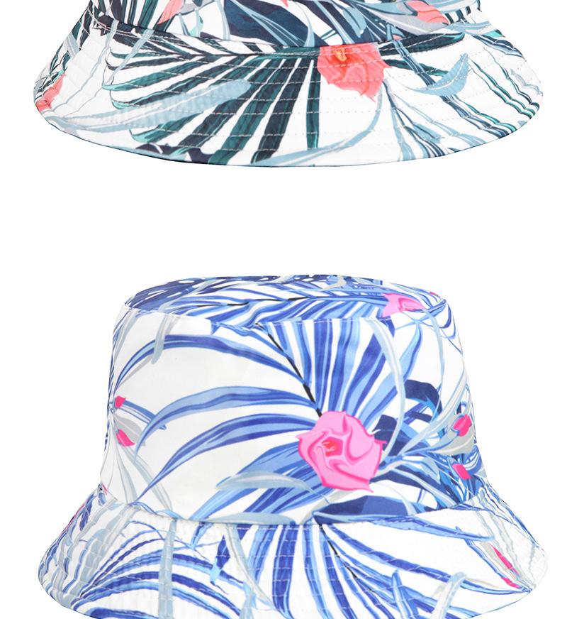 Nieuw met blad, bloemenprint, schaduw, visser voor mannen en vrouwen buitenrecreatie, zonwering bassinhoed trend Emmerhoed_voghion.com