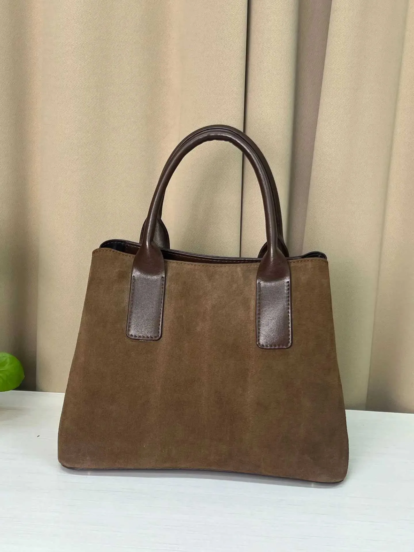 Sacs à main en daim texturé pour femmes, élégant, solide, poignée en PU, carré, grande capacité, pour les déplacements quotidiens, bandoulière souple_voghion.com