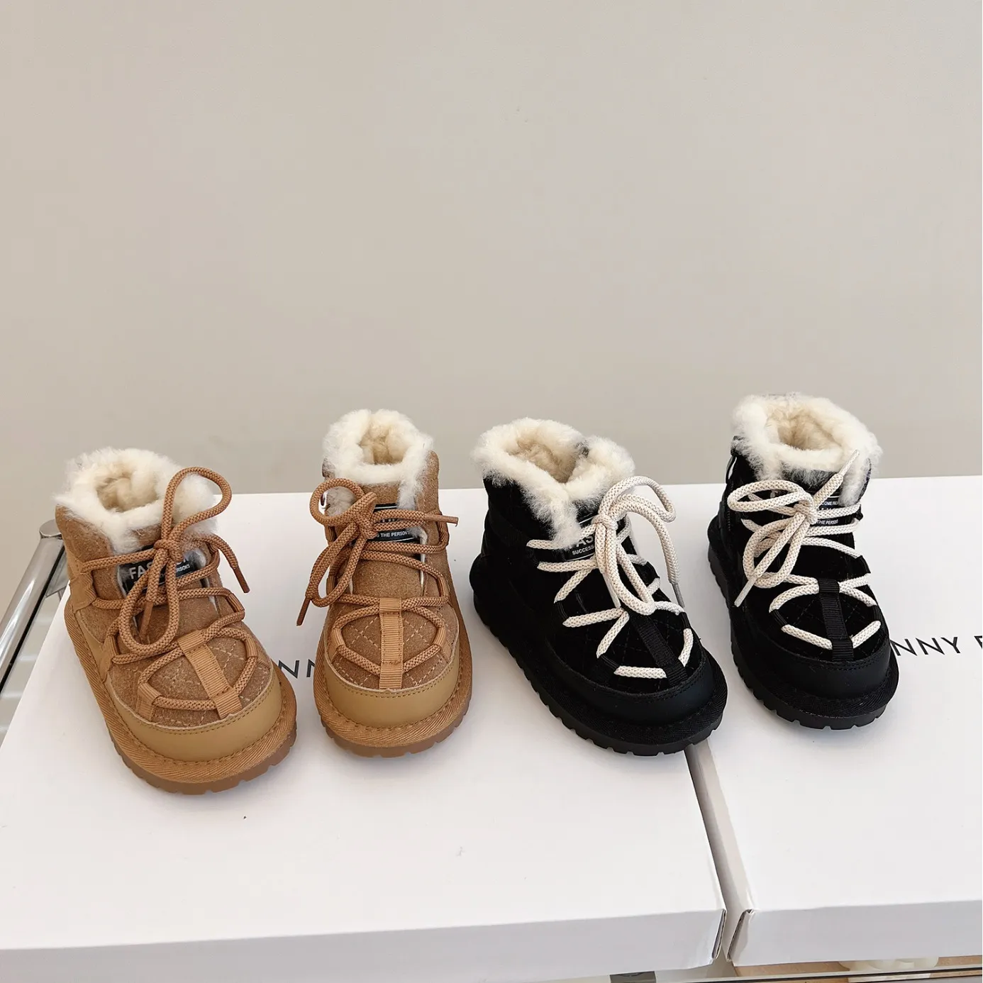 Winter Kids Children Snow Warm Plush Toddler Boys Shoes Cutefeet Non-slip Fashion Baby Girls Boots 1-6 Years Sizes 22 -_voghion.com