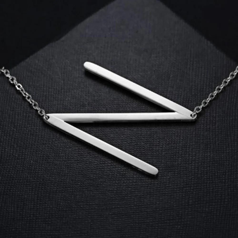 Collana con ciondolo a forma di catena con 26 lettere dell'alfabeto inglese, in acciaio inossidabile 316L placcato oro vero, regalo di gioielli personalizzati per ragazze_voghion.com