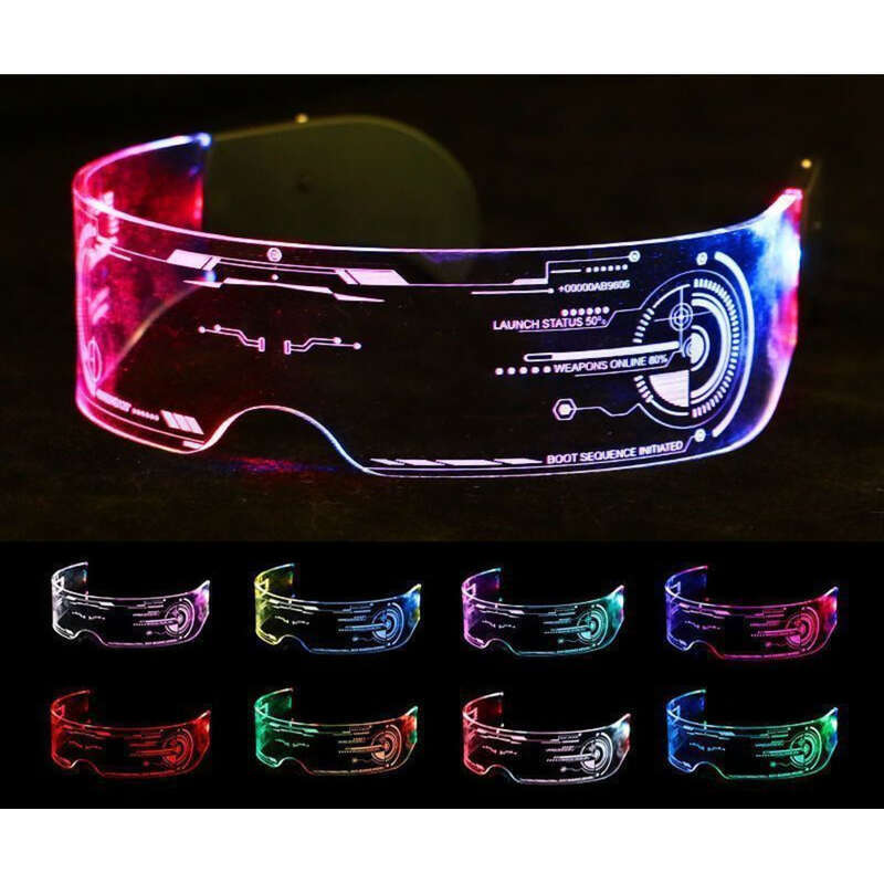Ochelari de încărcare luminoși Salt Di Viitor Tehnologie Rețea Cyberpunk Popular Science Fiction Fotografie de club de noapte_voghion.com