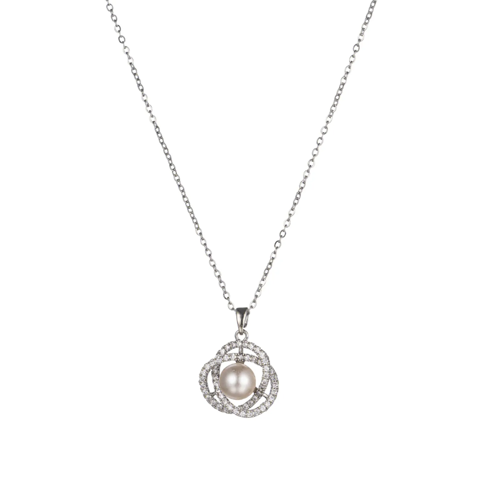 Catene Elegante Collana con Ciondolo Micro Borchiato Smalto_voghion.com