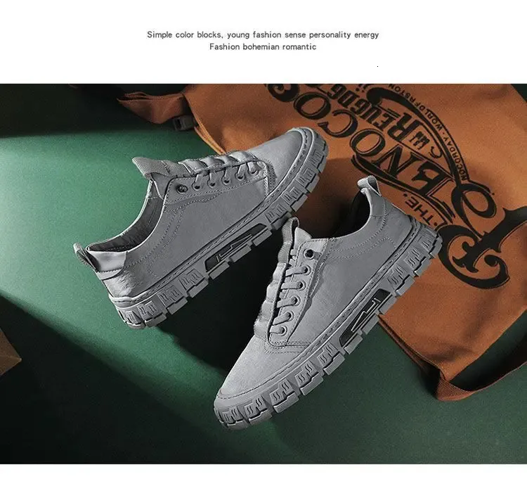 Baskets décontractées homme grises chaussures de running légères_voghion.com