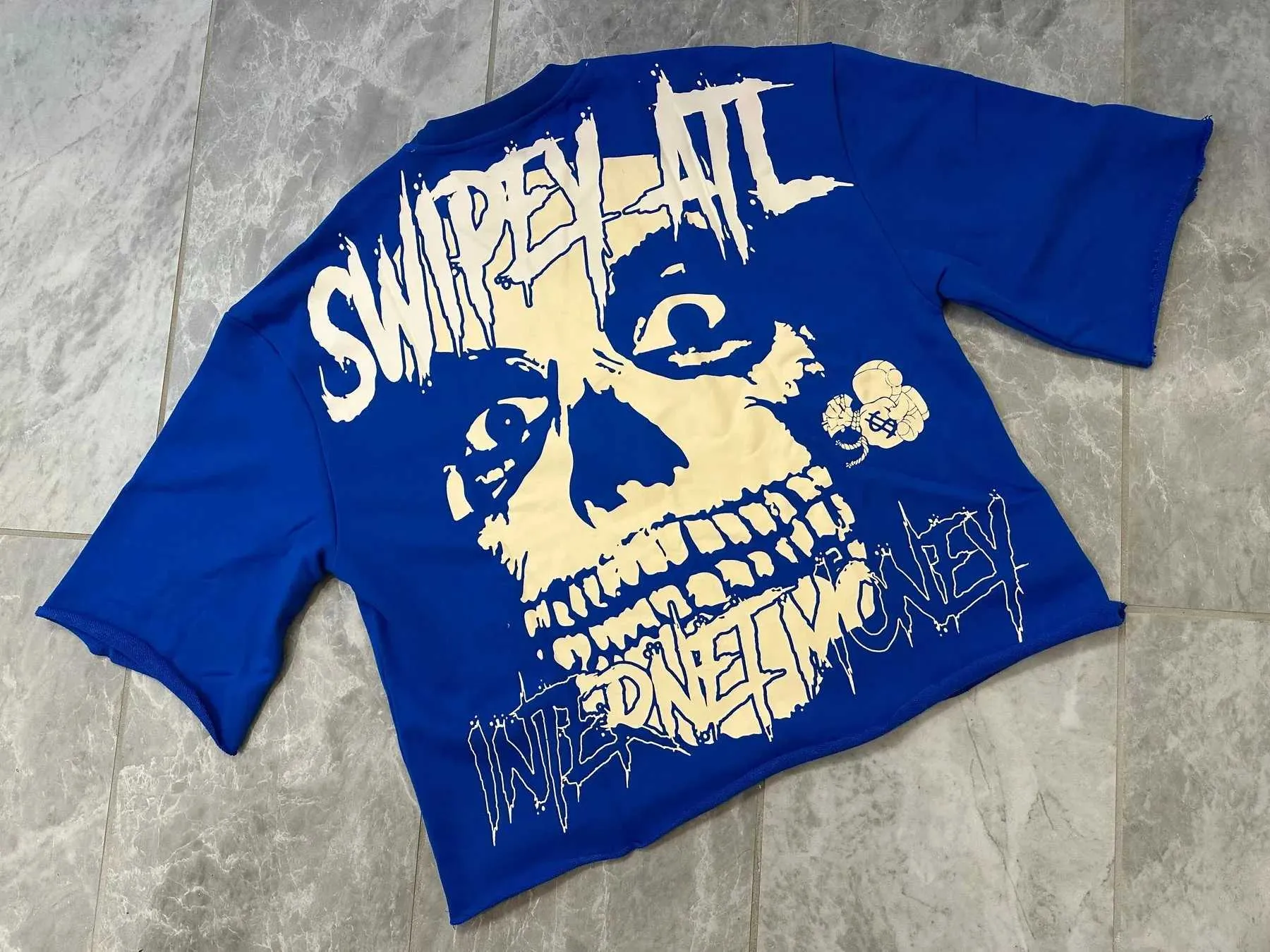 Y2K Vintage Gothic Skull Graphic Print T-särk meestele Ülisuur Vabaaja Puhas Puuvillast Lühikeste Varrukatega T-särk Naistele_voghion.com