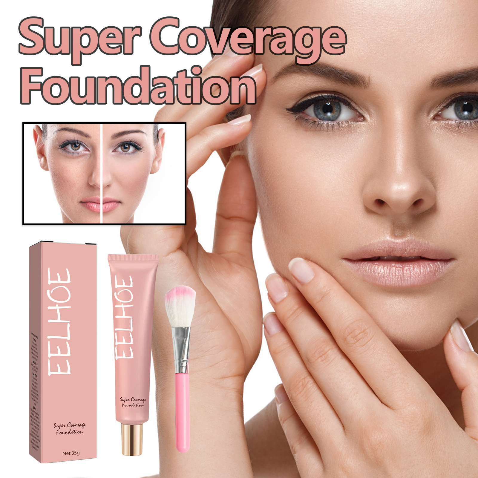 Il correttore liquido EELHOE è waterproof, naturale, leggero, delicato, non toglie il trucco. Anche il tono della pelle, trasparente,_voghion.com