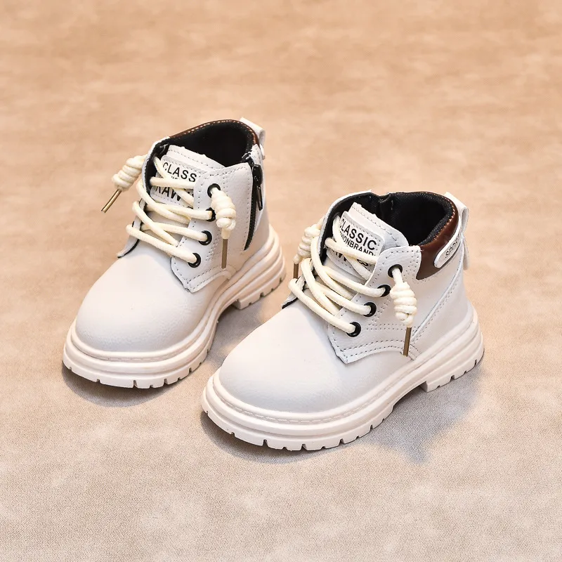 Child Shoes Short Ankle Snow Kid Boy Girl Fashion Soft PU Leather Warm Cutefeet Toddlers Children Boots Size 21 - 30_voghion.com