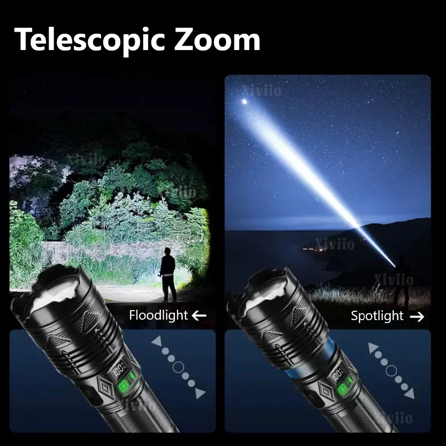 High Power Tactical Flashlight Rechargeable Led Torch For Camping_voghion.com