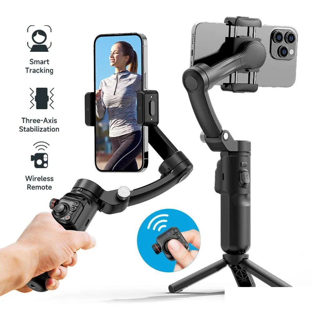 M02 3Axis Handheld Gimbal Stabilizer For Smartphone With Wireless Remote Android Phone Face Tracking Vlog 241217 Drop_voghion.com