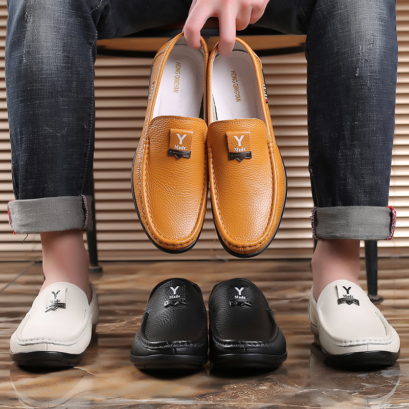 Herren Halbschuhe Lederschuhe für Herren Freizeitschuhe Mokassins Atmungsaktive Sneakers Herren Fahrschuhe Komfort Flats_voghion.com