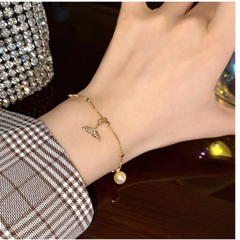 Koean Peal Female Instagam Style, High End, Small And Popula Titanium Steel Bacelet, Couple Handsting,_voghion.com