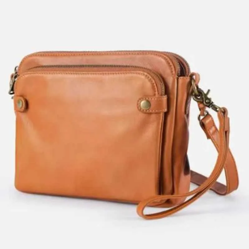 Women’s Leather Crossbody Bag With Three Layers And Multi Pockets_voghion.com