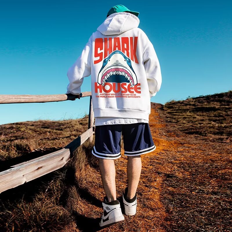 Oversized cartoon plysch hoodie för herr vinterjacka_voghion.com
