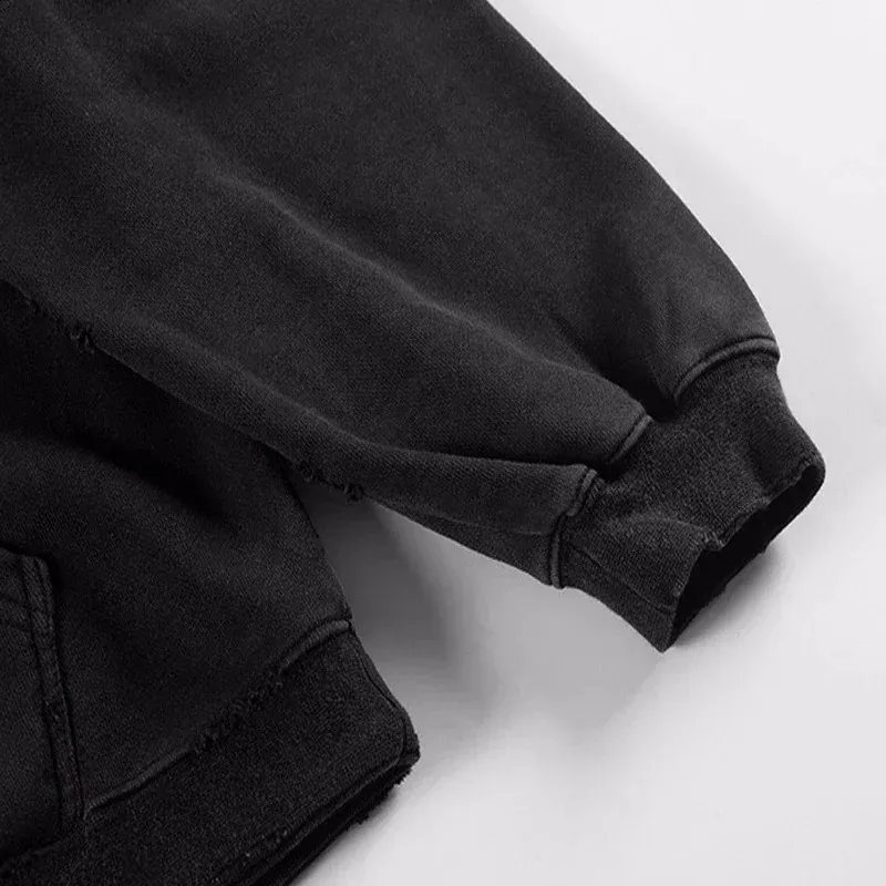 Felpe con cappuccio da uomo, 24FW, qualità Strtwear, vintage, lavato, nero, danneggiato, Enfants Riches Deprimes, felpa con cappuccio da uomo e da donna, 1 etichetta_voghion.com