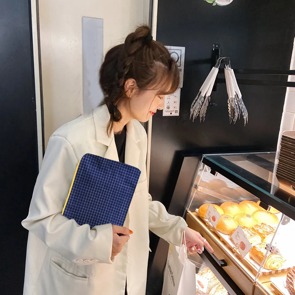 Mode Frauen Plaid Druck Kleine Kosmetik Baumwolle Stoff Make-Up Lagerung Taschen Japan Stil Zipper Kulturbeutel Waschen_voghion.com