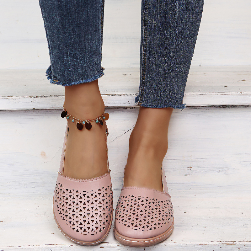 Modische, lässige, perforierte Schuhe für Damen_voghion.com