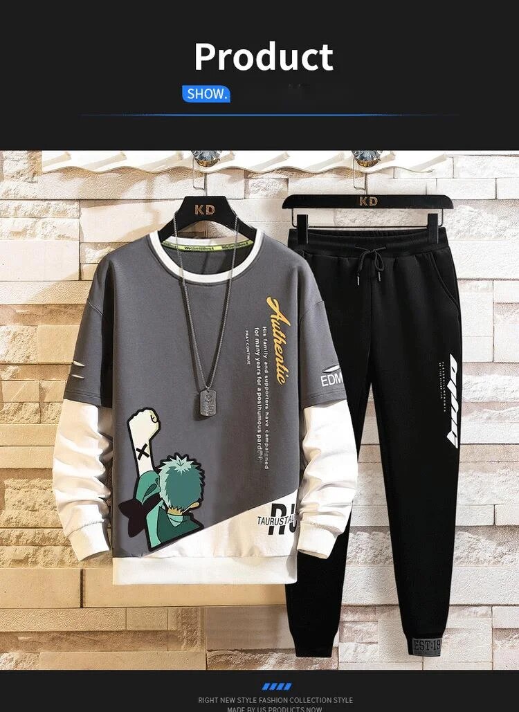 Pullover Herren Dünnes Langarm T-Shirt Trendy Jugend Student Frühling und Herbst Lockeres Rundhals-Unterhemd M-5XL_voghion.com