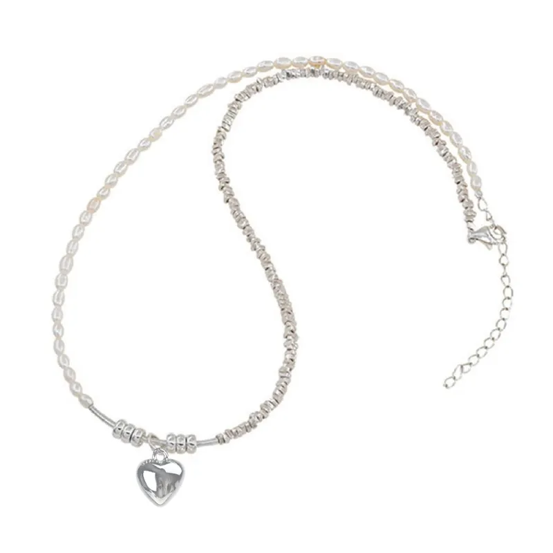 Chains Sweet Cool Heart Stackable Necklace Temperament Clavicle Chain Collar_voghion.com