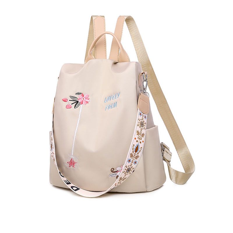 Wasserdichter Oxford Rucksack Weibliche Stickerei Rucksäcke Große Kapazität Reisetaschen Neue Schüler_voghion.com