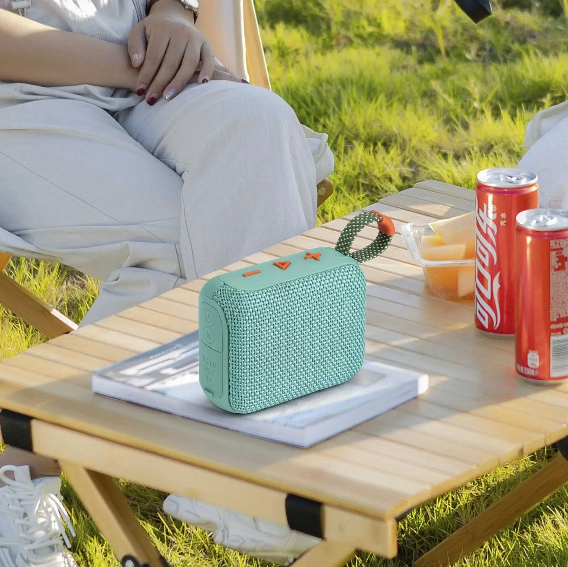 GO4 Mesh Mini Portable Handheld Outdoor Wireless Speaker TWS Stereo Column Music Center Subspeaker/TF Card/USB Disk_voghion.com